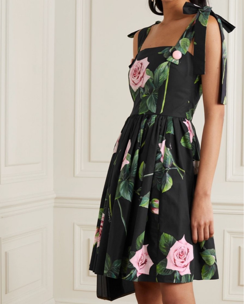Dolce & Gabbana Rose-Print Dress by Dolce + Gabbana - Pickle