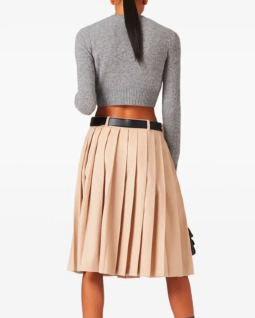 Miu Miu Cropped Sweater by Miu Miu - Pickle