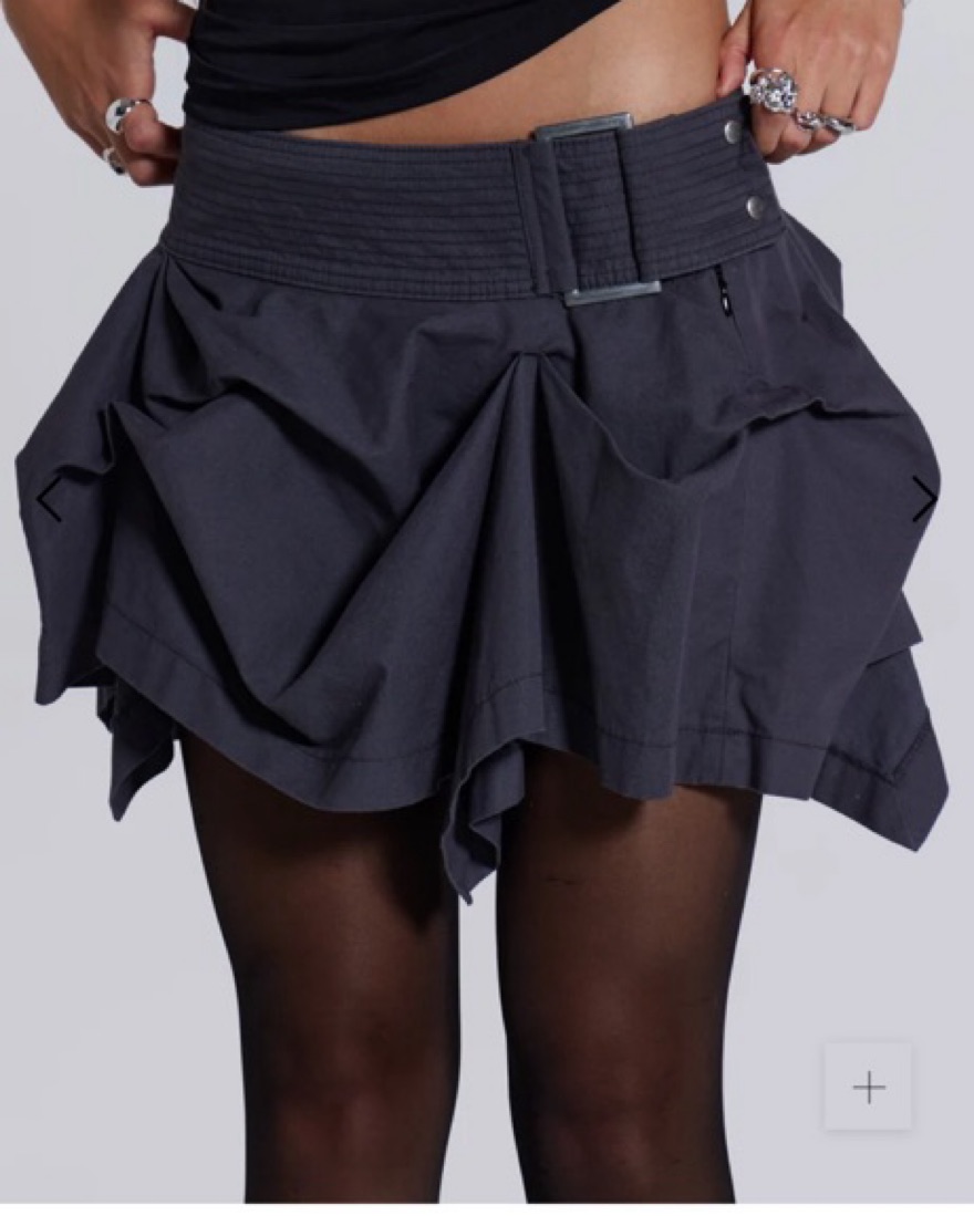 Jaded London Nyla Asymmetric Tucked Mini by Jaded London - Pickle