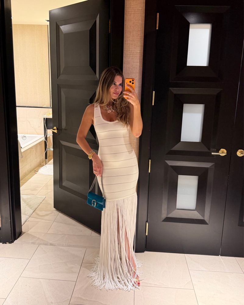 Herve Leger White Fringe Dress by Herve Leger - Pickle