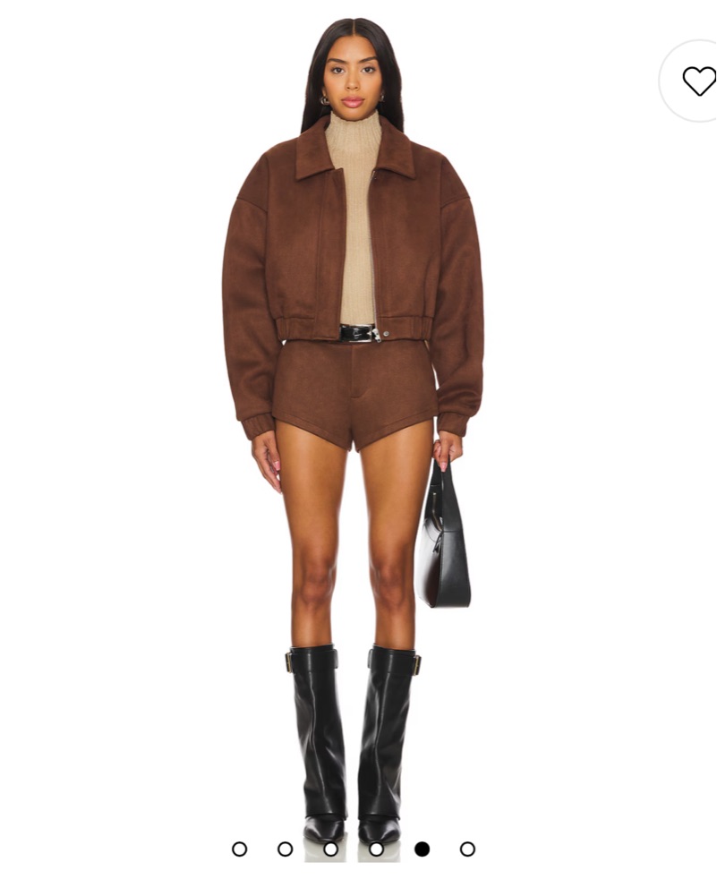 Suede Micro Short/ Jacket Set by NakedVice - Pickle