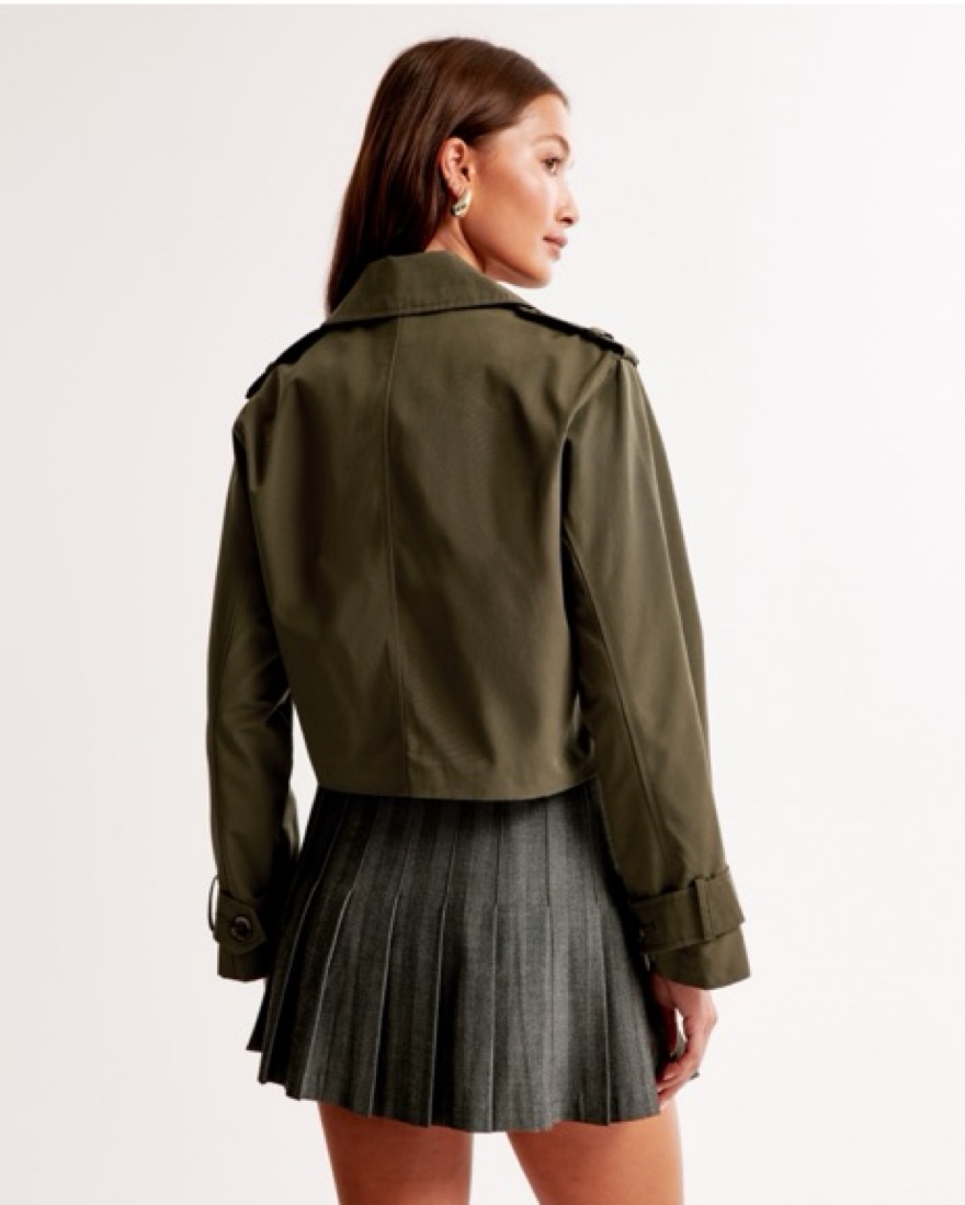 Abercrombie & Fitch Cropped Trench Coat by Abercrombie and Fitch