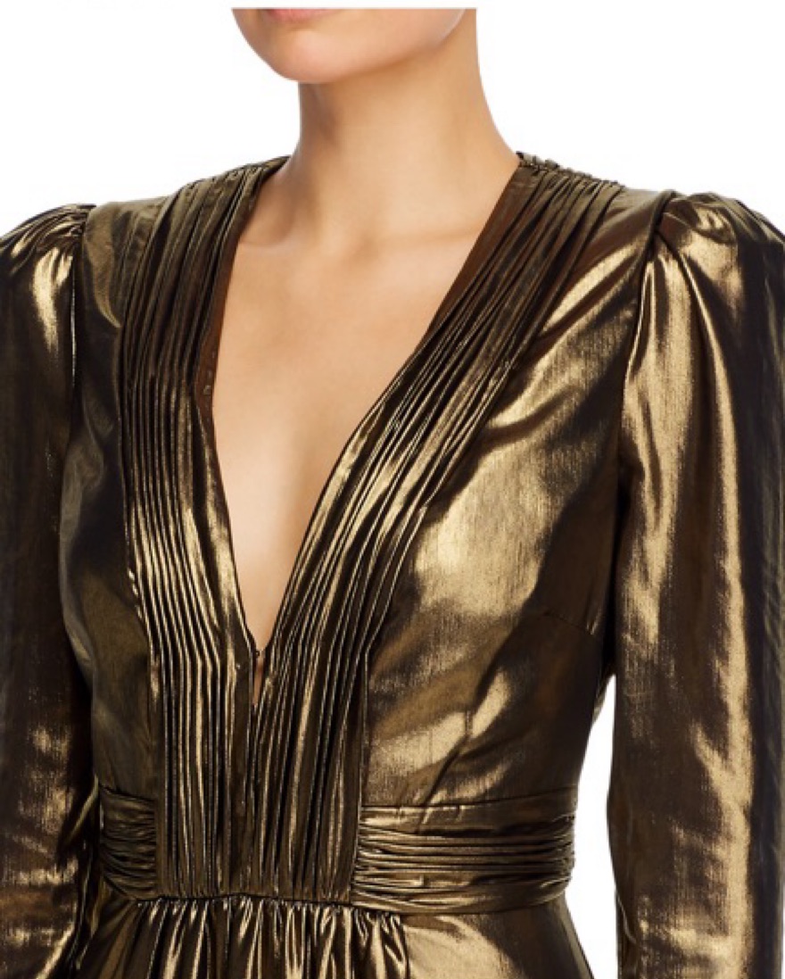 RACHEL ZOE Rosalee Dress in Gold Foiled by Rachel Zoe - Pickle