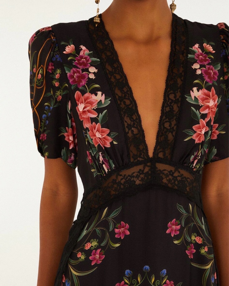 Farm Rio Black Belle Garden Lenzing Maxi by FARM RIO - Pickle