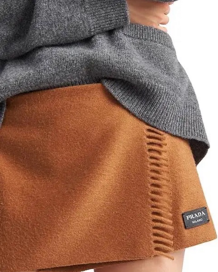 Prada Cashmere Mini Skirt by Prada - Pickle