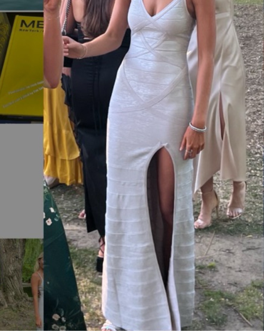 Herve Leger Silver Bandage Dress by Herve Leger - Pickle