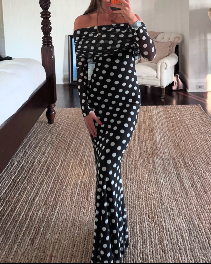 Thelma Polka Dot Dress by AFRM - Pickle