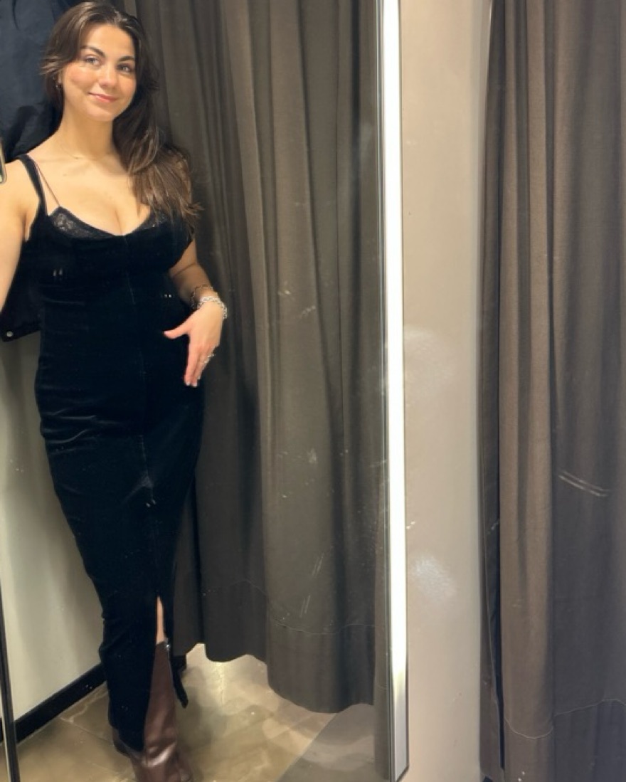 Zara Velvet Corset Midi Dress by Zara - Pickle