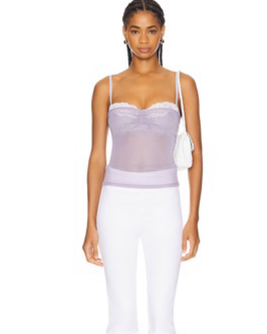 Elegant Lavender Lace Camisole by Miaou - Pickle
