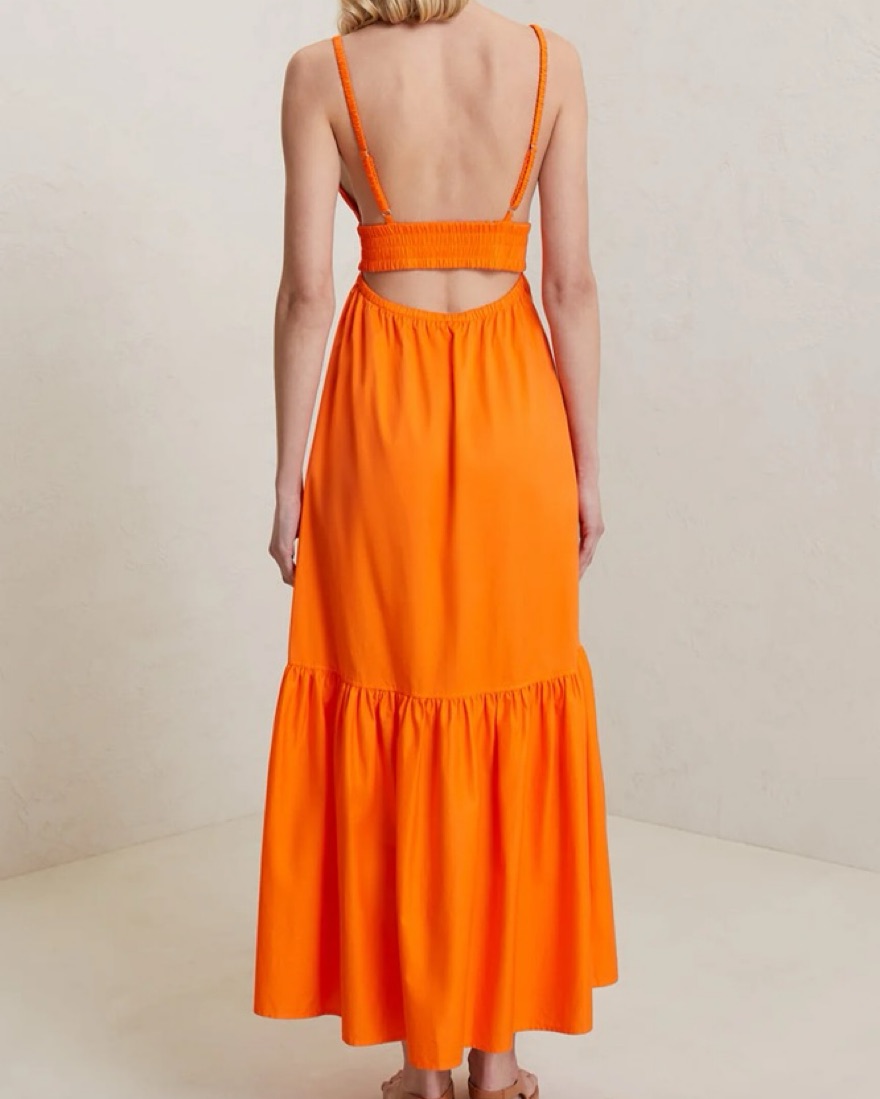 A.L.C. Rhodes Maxi Dress (Orange) by ALC - Pickle