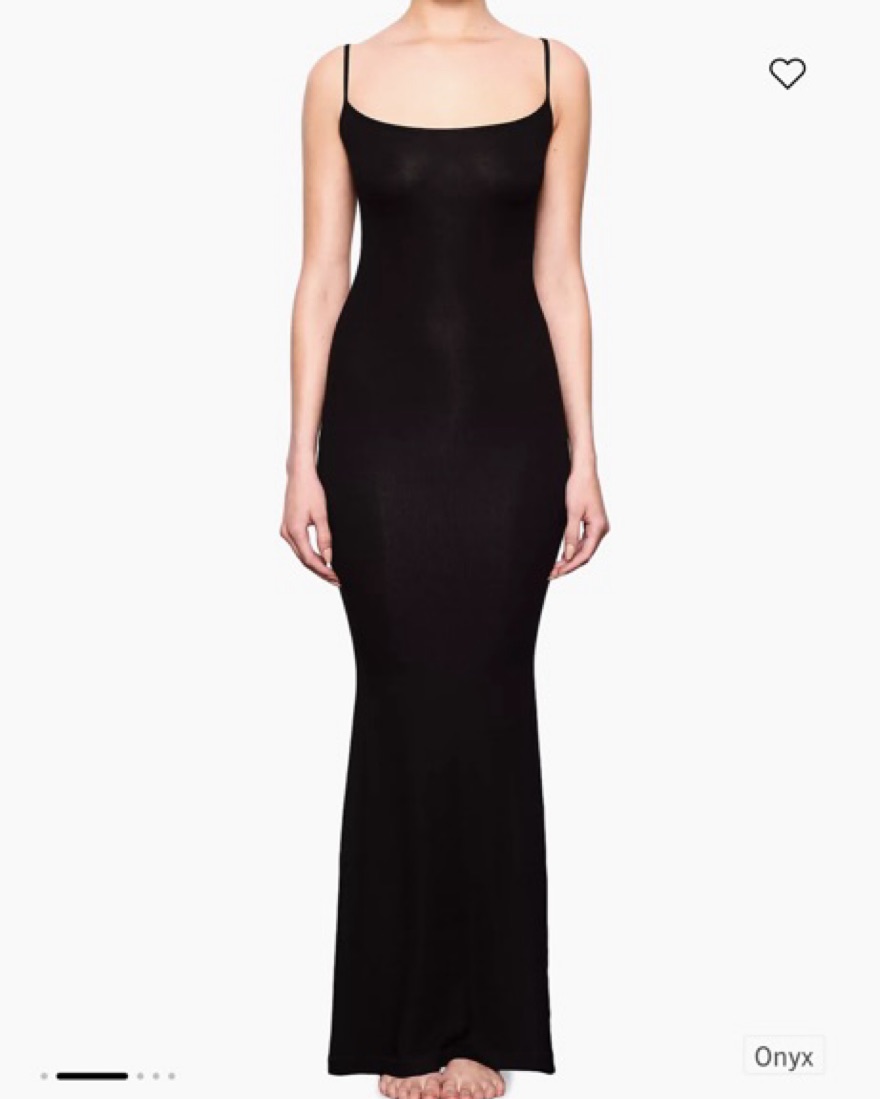 SKIMS ロングワンピース ブラック XXS スキムズ SOFT LOUNGE LONG SLEEVE DRESS | ONYX | SKIMS