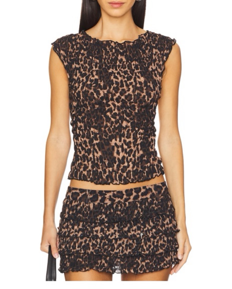 Lioness Uno Tie Top Leopard Print by Lioness - Pickle