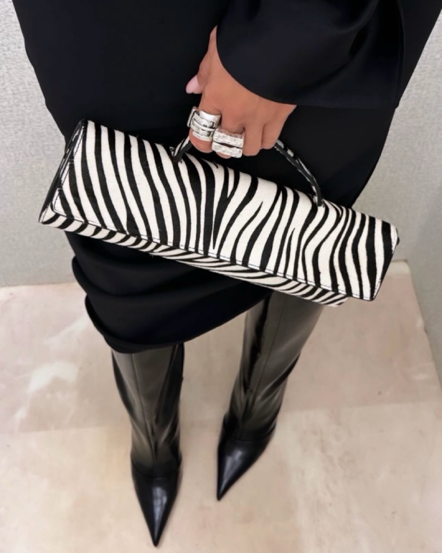 ZARA Long Faux Fur Bag by Zara - Pickle