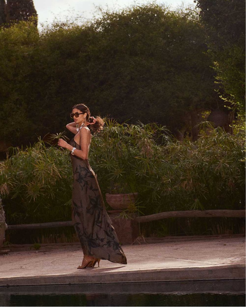 Reformation Zinna Satin Dress Isadora by Reformation - Pickle