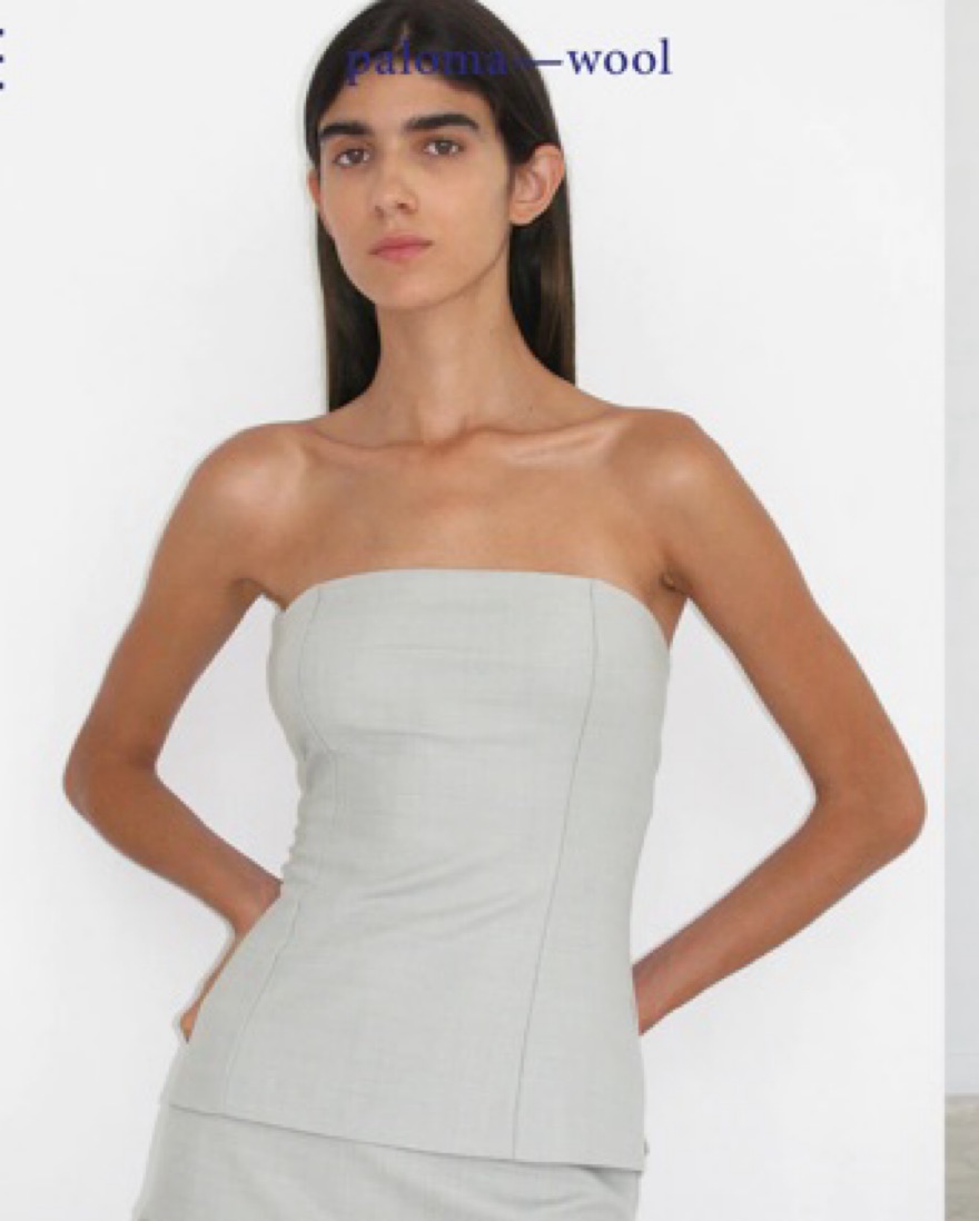 Paloma Wool Grey Celta Strapless Top by Paloma Wool - Pickle