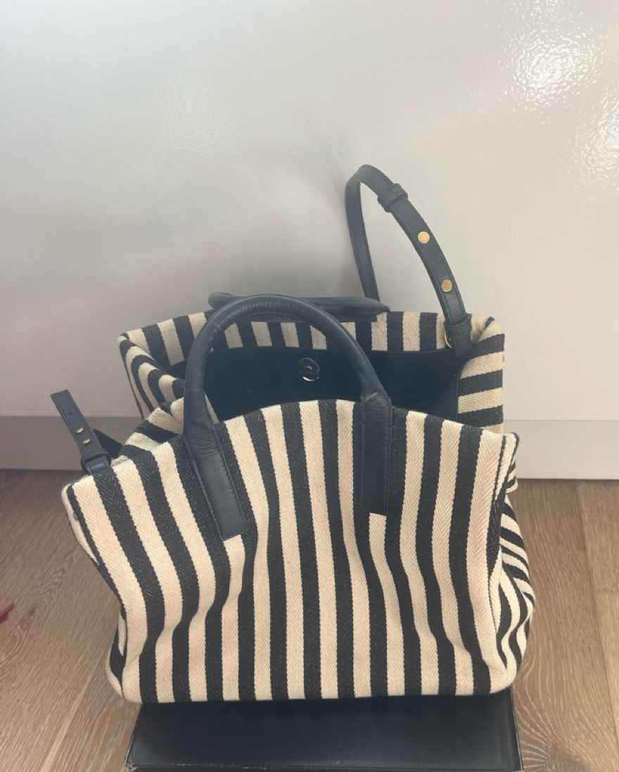 Demellier Striped Handbag/Mini Tote by Demellier london - Pickle