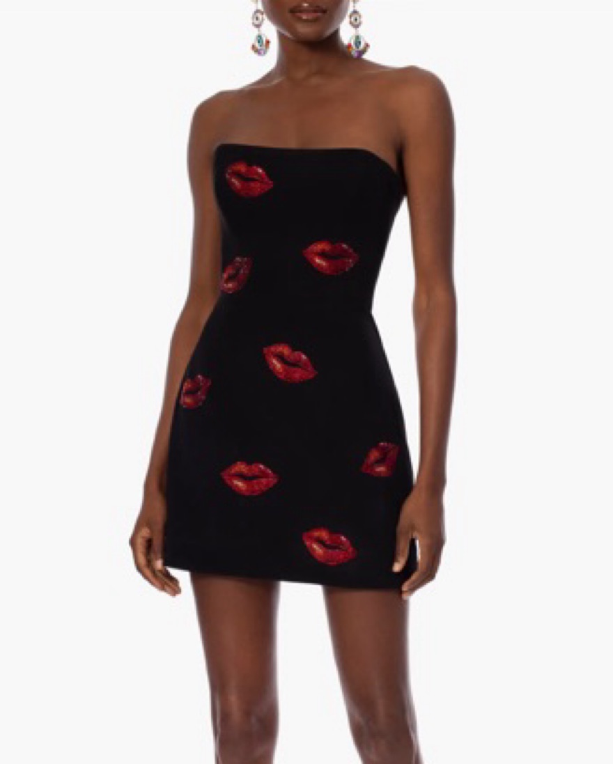 Helsi Robin Rhinestone Lips Minidress by Helsi - Pickle