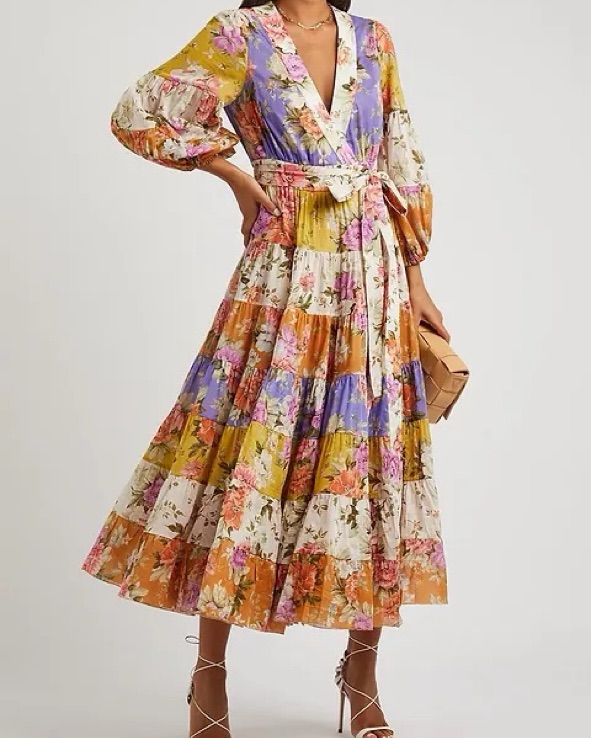 Zimmermann Pattie Wrap Midi Dress | Pickle