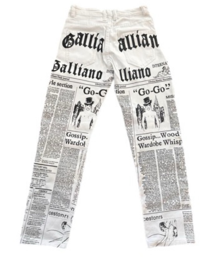 Galliano Newspaper Jeans by John Galliano - Pickle