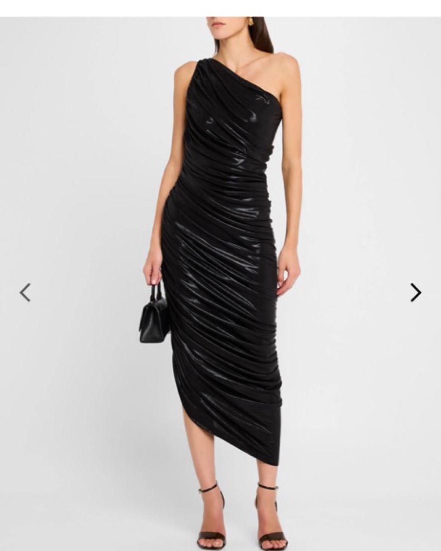 Norma Kamali Black Metallic Diana Dress by Norma Kamali - Pickle