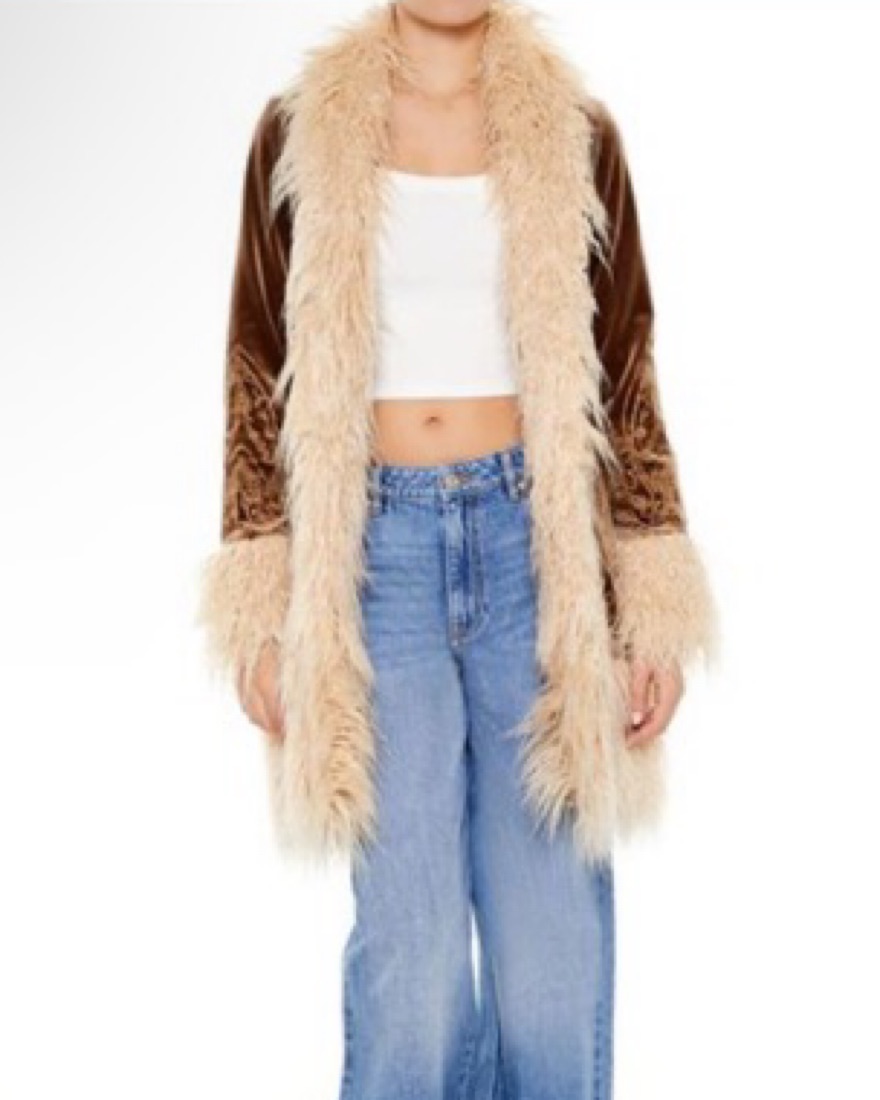 Penny Lane Faux Fur Coat by Forever21 - Pickle