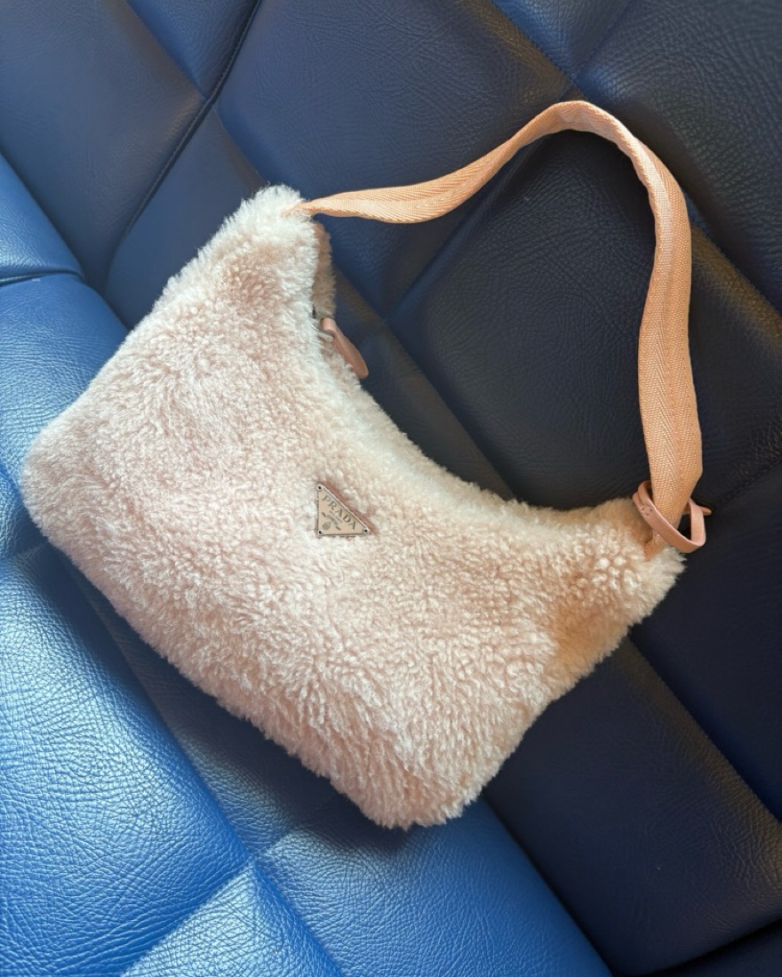 Prada Fur Shearling Pink Shoulder Bag by Prada - Pickle
