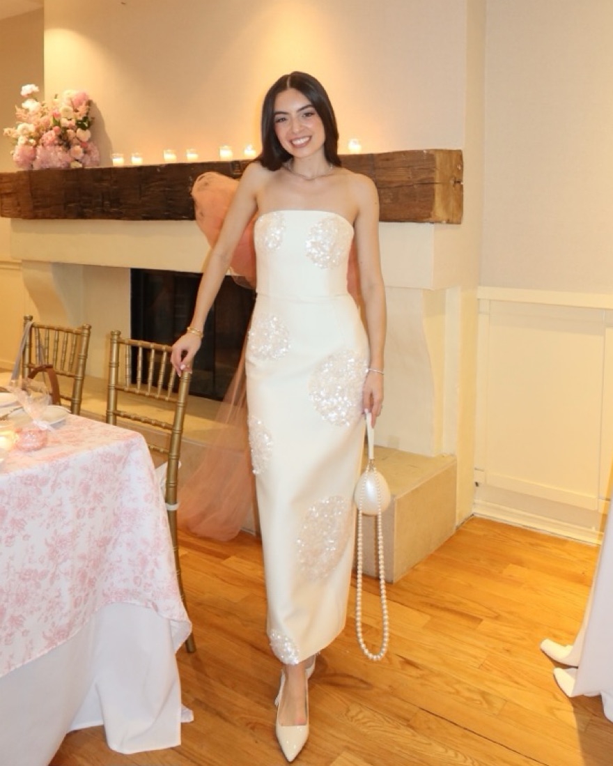 $1,095 LEO LIN Reyna Dress by Leo Lin - Pickle