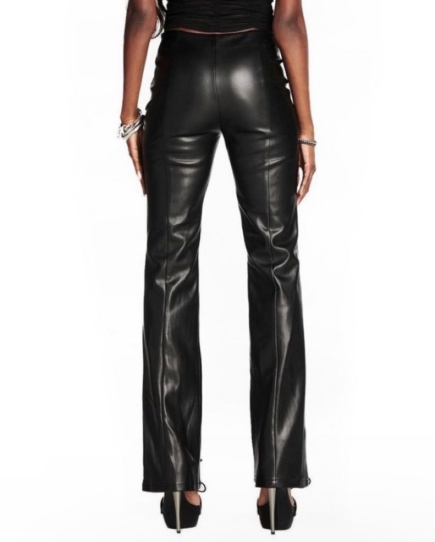 I Am Gia Ziva Leather Lace Up Pants by I AM GIA - Pickle
