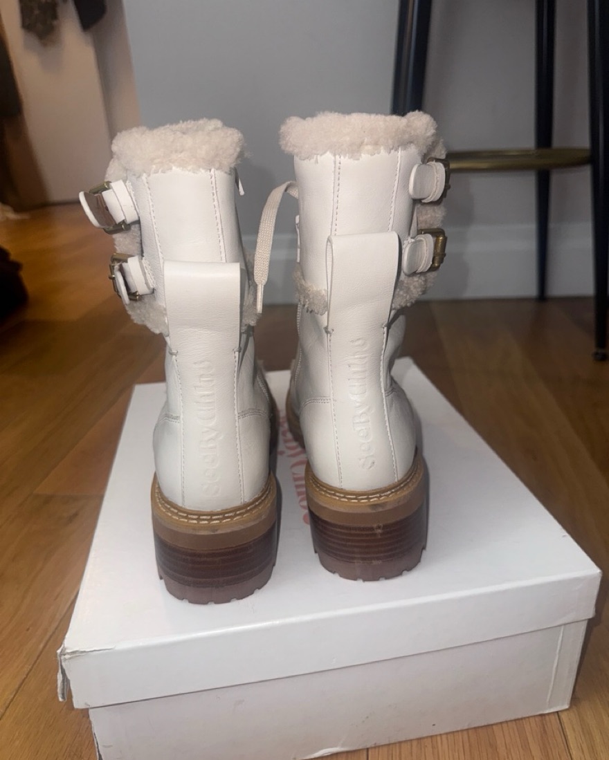 Chloe レザー ベルト ハイヒール ラウンドトゥ ロングブーツ Chloe(クロエ) ロングブーツ(レディース) - 海外通販のBUYMA