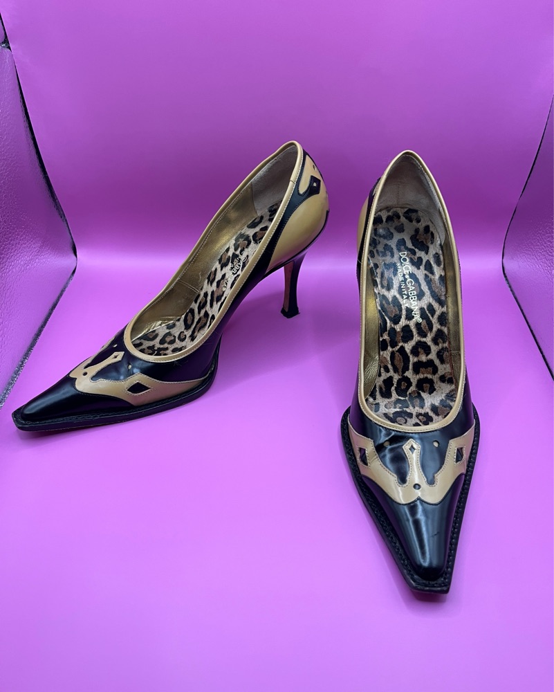 Vintage 90s Y2k Dolce & Gabbana Heels by Dolce & Gabanna - Pickle