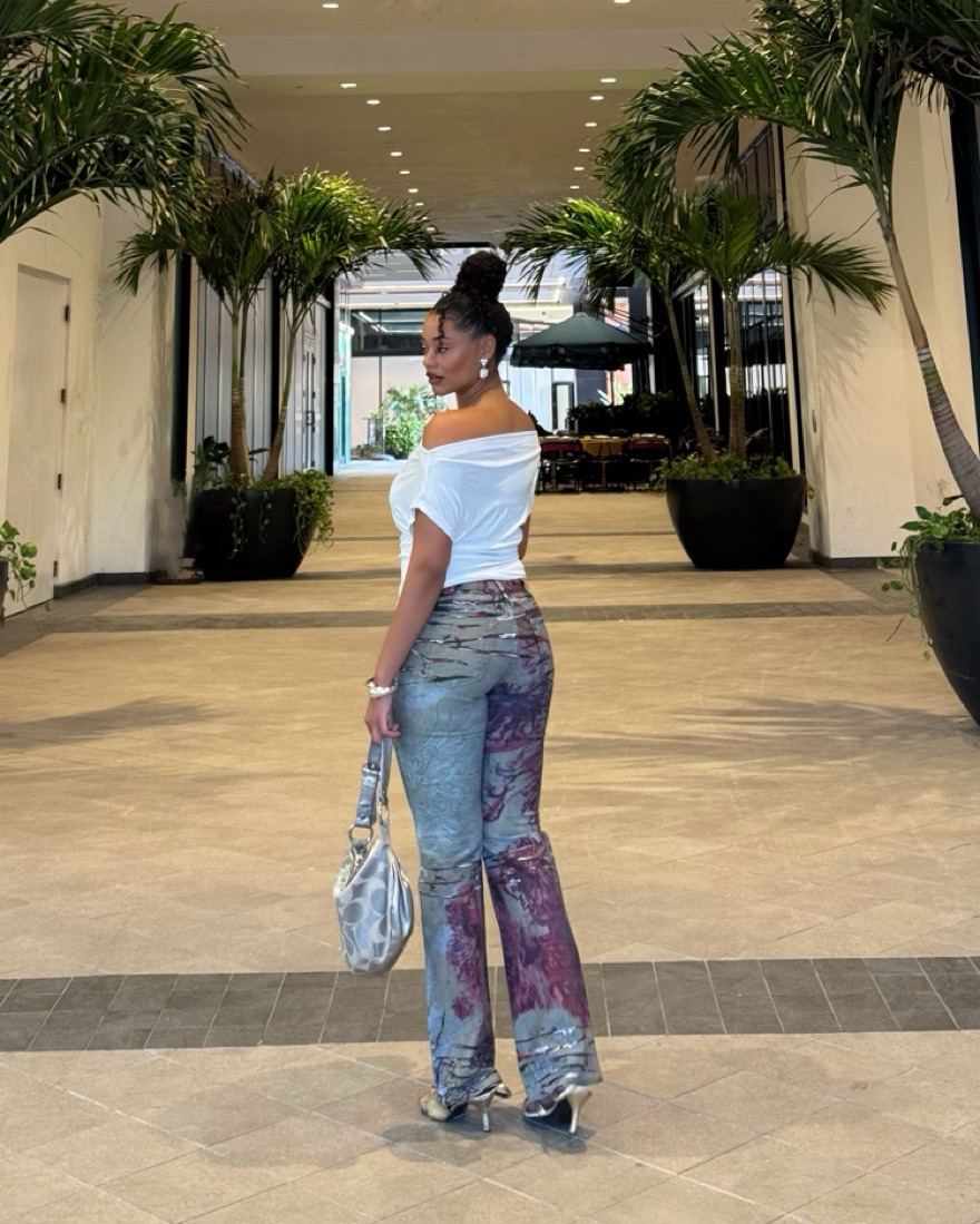 Roberto cavalli 花柄　ヒョウ柄　ブルーデニムパンツ　スキニー Roberto Cavalli Jeans by Roberto Cavalli - Pickle