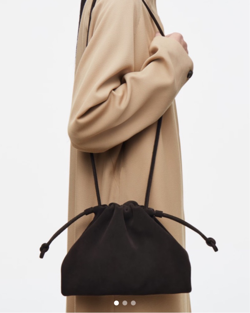 COS Mini Cavatelli Suede Bag Espresso by COS - Pickle