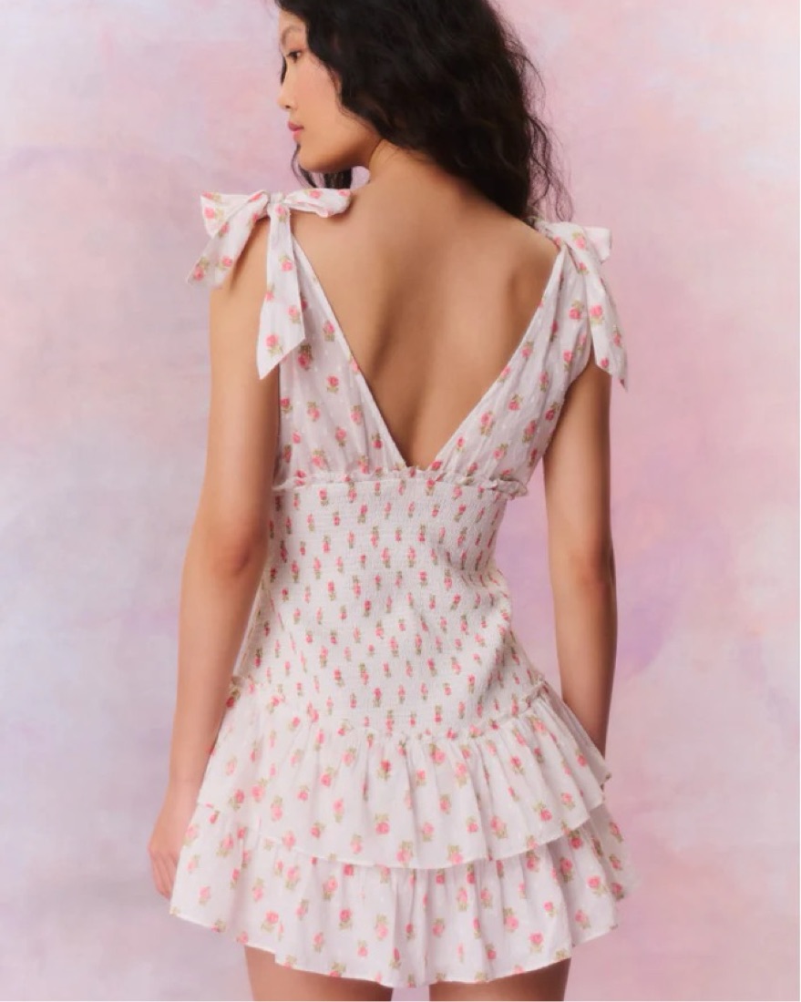 ワンピース ROSY LUCE FRILL DESIGN CHECK MINI DRESS LoveShackFancy Rossi Mini Dress by LoveShackFancy - Pickle