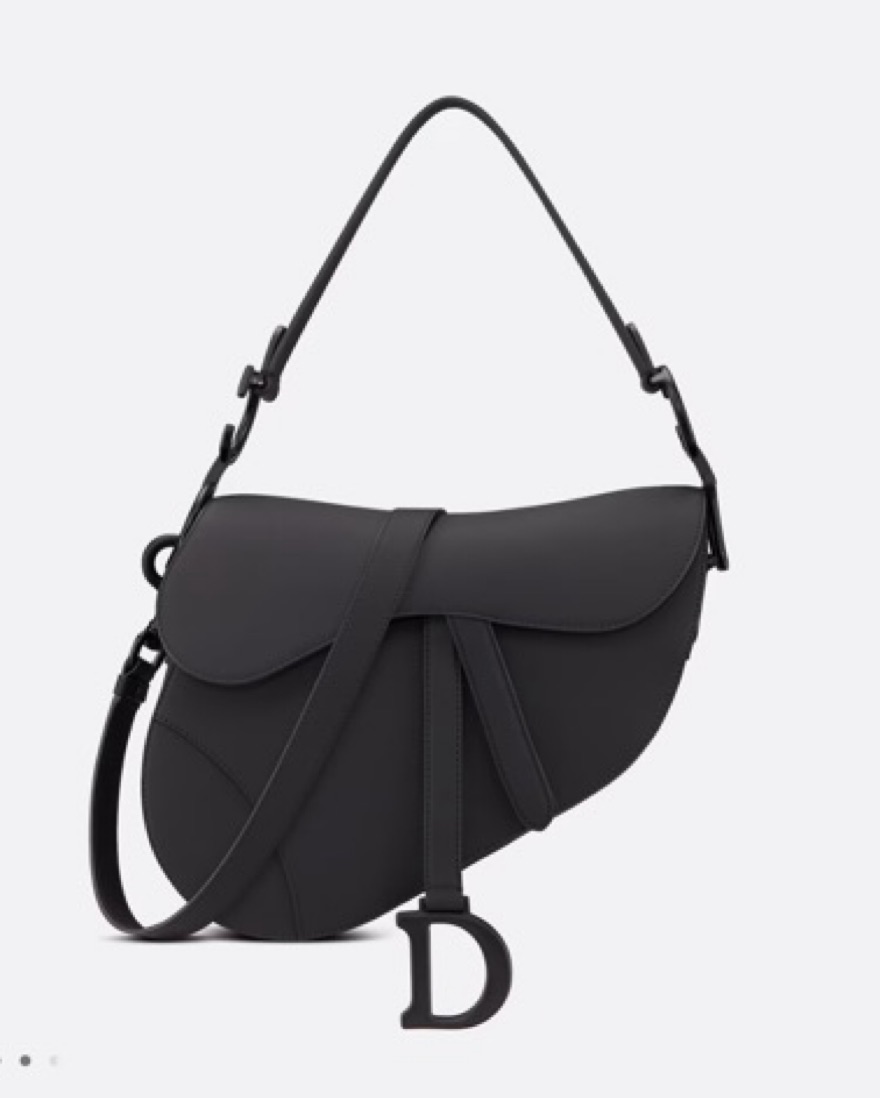 Dior Saddle Bag In Matte Black by Christian Dior - Pickle