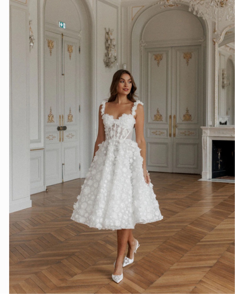 Rosie Etienne Peony Midi Dress by Rosie Etienne Bridal - Pickle