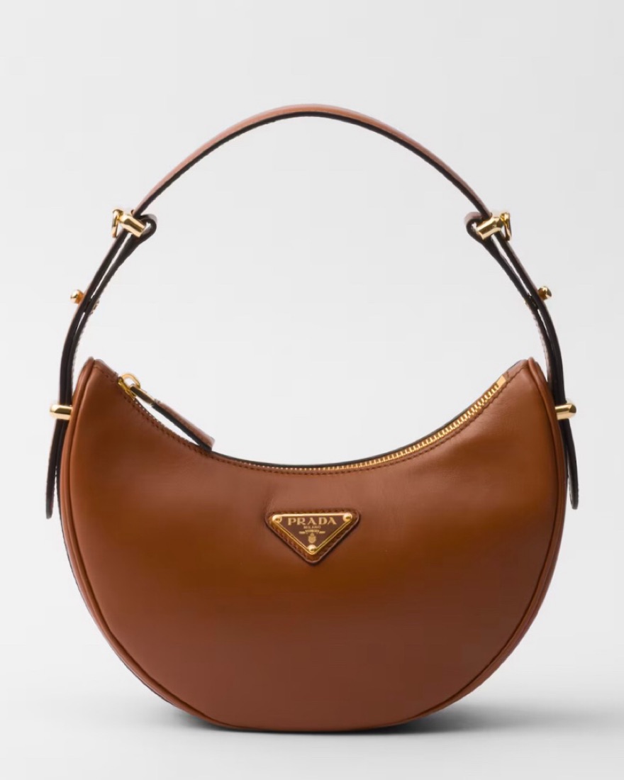 Prada Arqué small leather shoulder bag by Prada - Pickle
