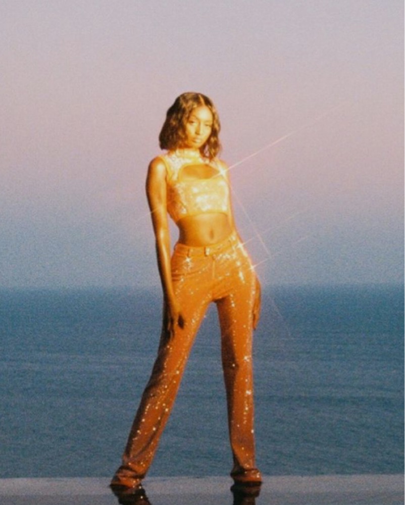 I Am Gia Mariah Orange Sequin Pants by I AM GIA - Pickle