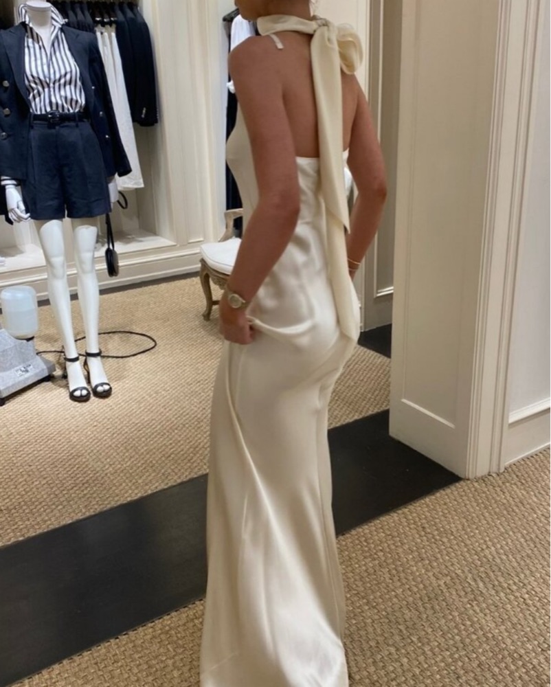 Purple Label RL-Satin Evening Dress by Ralph Lauren - Pickle