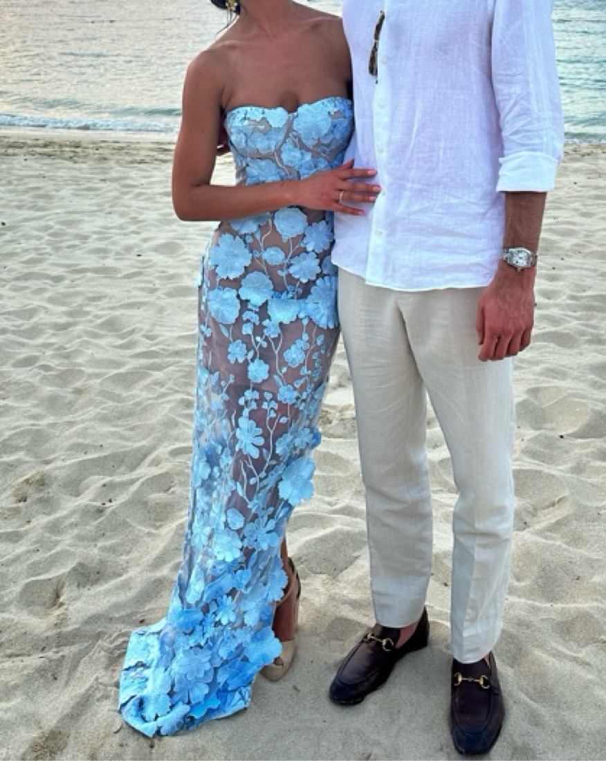 Bronx And Banco Jasmine Blue Dress by Bronx And Banco - Pickle