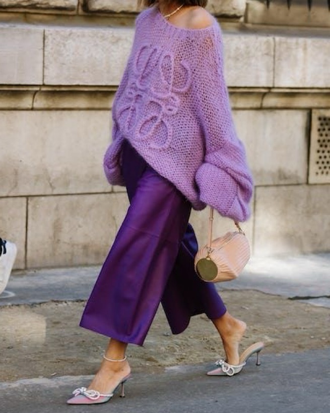 Loewe Purple Anagram Mohair Sweater by Loewe - Pickle