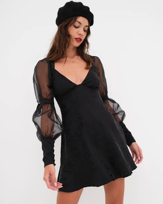 For Love & Lemons Gabrielle Puff Sleeve by For Love & Lemons - Pickle