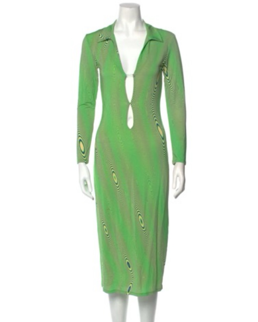 Paloma Wool Midi Long Sleeve Dress by Paloma Wool - Pickle