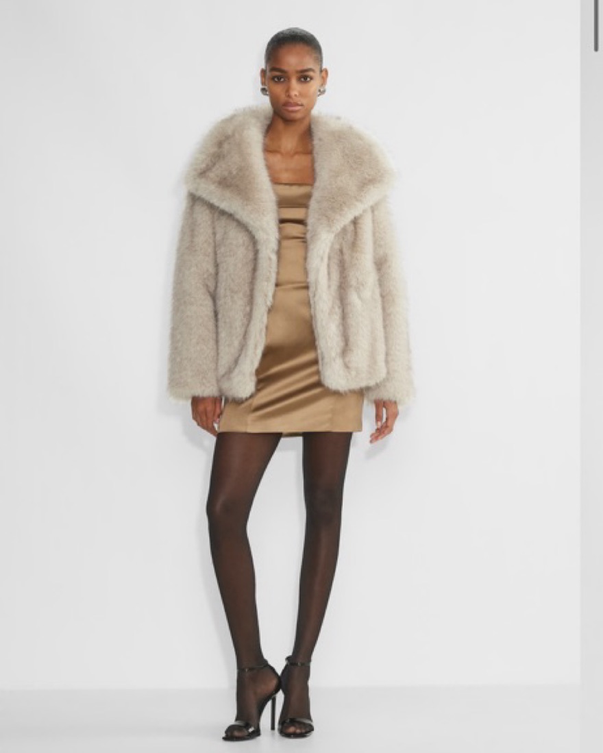 Aritzia Faux Fur Coat by Aritzia - Pickle