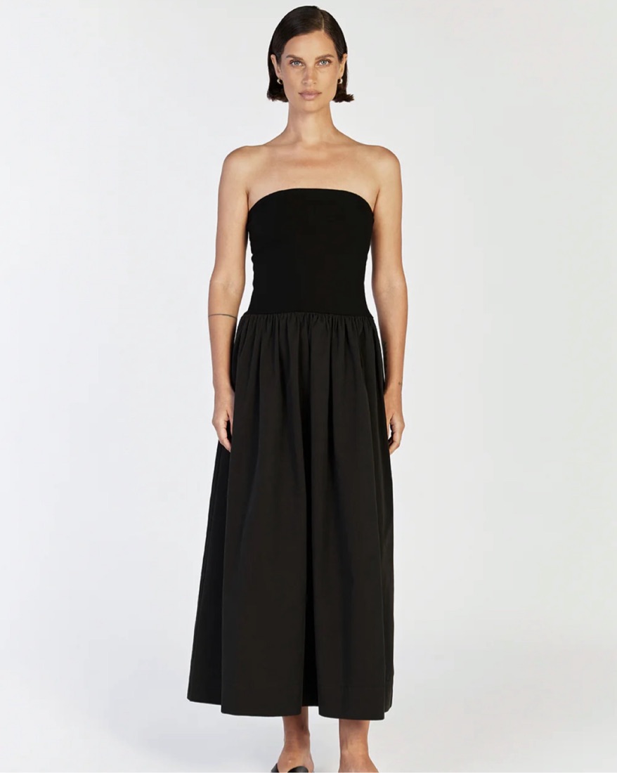 DISSH SOPHIE BLACK STRAPLESS MIDI by Dissh - Pickle