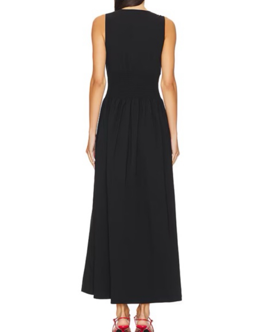 Button Front Scallop Black Dress by WeWoreWhat - Pickle