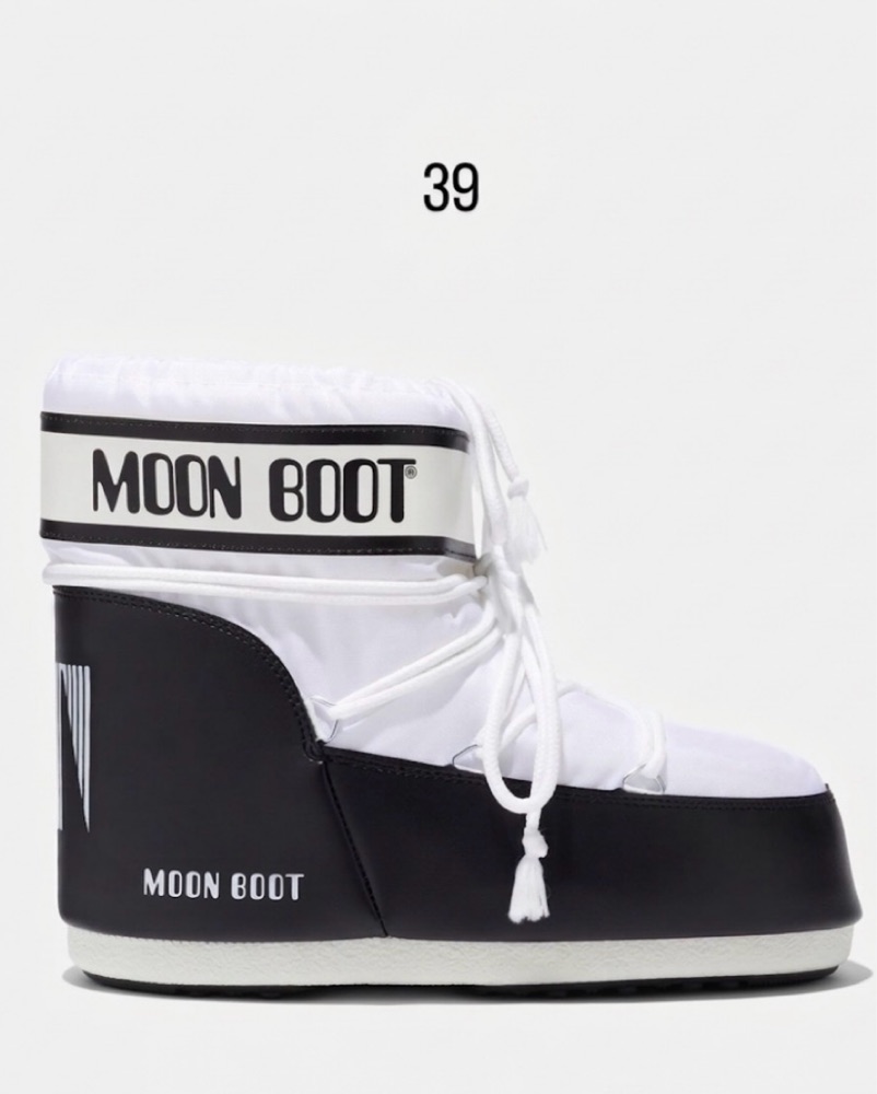 Moon Boots Low Icon White Black by Moon Boot - Pickle