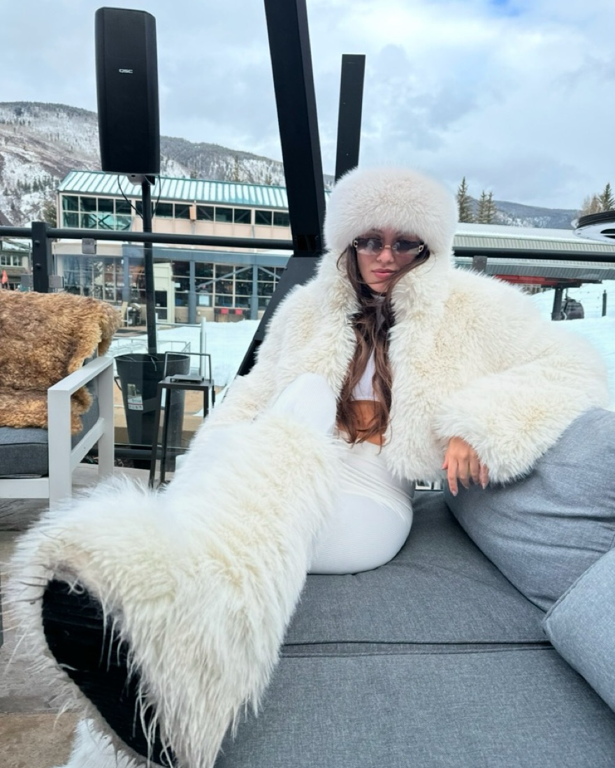 Alo Opulent Faux Fur Cropped Jacket by Alo Yoga - Pickle