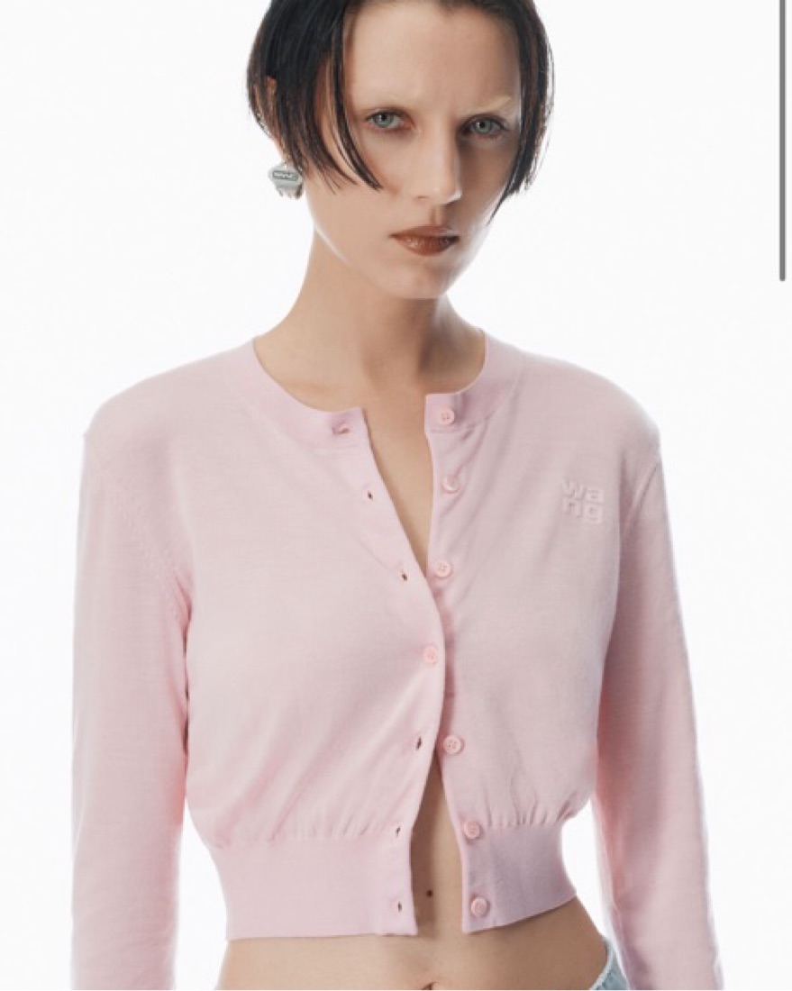 Alexander Wang Logo Cropped Cardigan by ALEXANDER WANG - Pickle