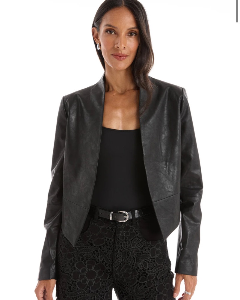 Sleek Faux Leather Jacket by Other - Pickle