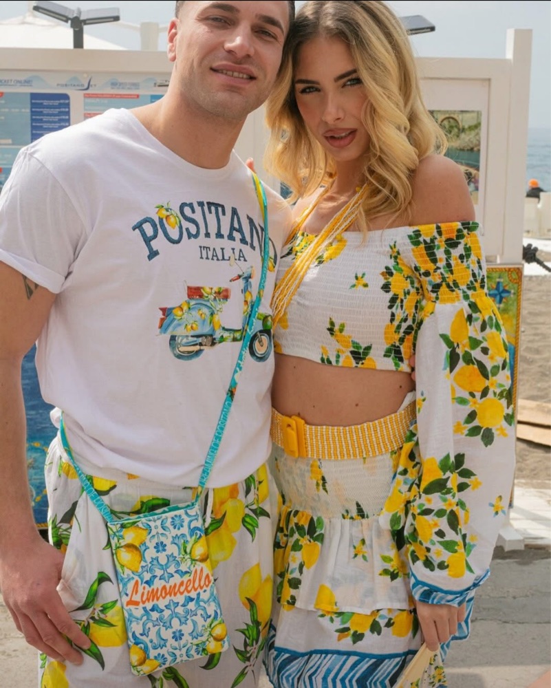 Positano Lemon Print Skirt And Top by Antica Sartoria - Pickle